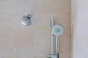 Shower head in private bathroom