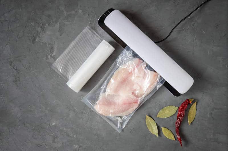 Use of a vacuum sealer for long-term storage of products.