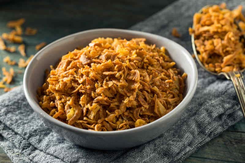 Golden Fried Onion Bits Ready to Eat