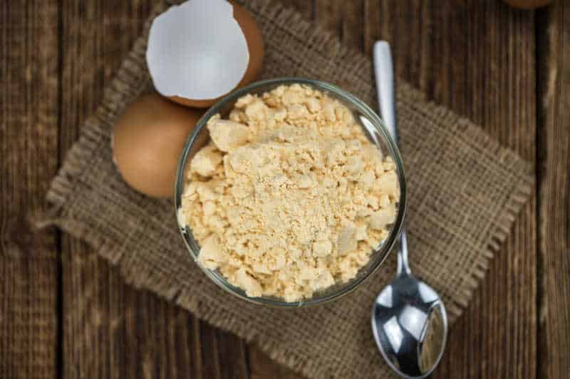 Fresh Whole Powdered Eggs in a bowl