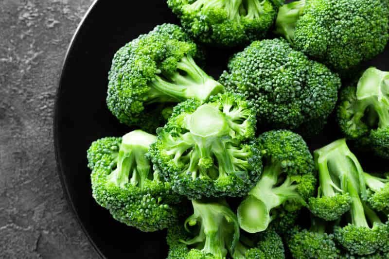 Fresh broccoli on plate