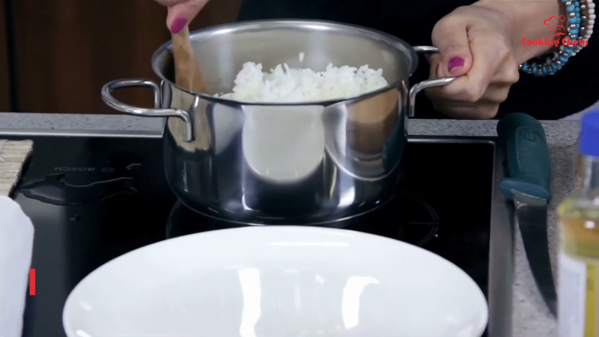Reheating white rice