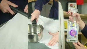 Ironing clothes using different alternative methods