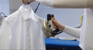 Ironing polyester with steam iron